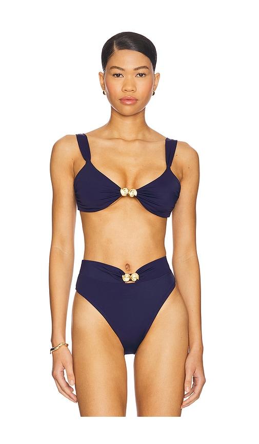 Away That Day Isola Bella Bikini Top in Navy by AWAY THAT DAY