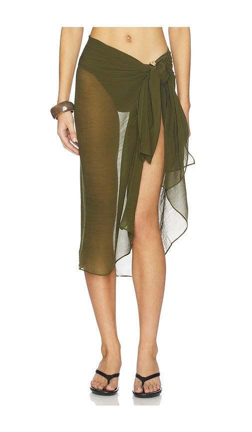 Away That Day Santorini Sarong in Olive by AWAY THAT DAY
