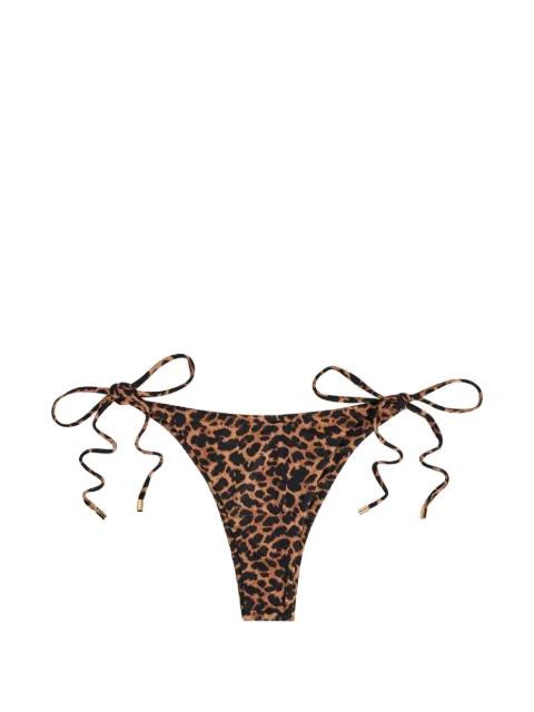 Catania leopard-print side-tie bikini bottoms by AWAY THAT DAY