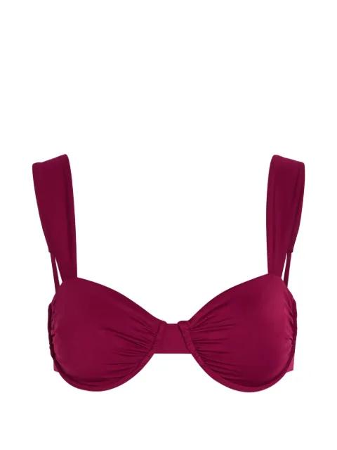 Isla Del Sol ruched underwired bikini top by AWAY THAT DAY