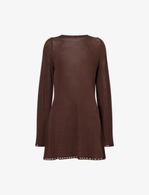 Mahe Long-Sleeve Knit Mini Dress by AWAY THAT DAY