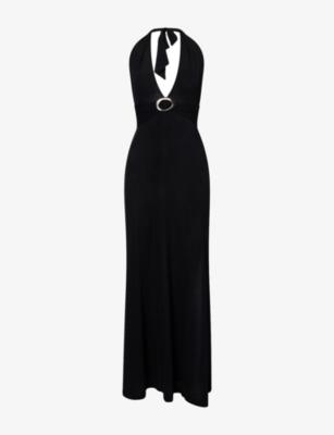 Mozambique Halterneck Knit Maxi Dress by AWAY THAT DAY