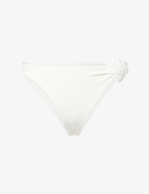 Sardinia Rosette-Embroidered Bikini Bottoms by AWAY THAT DAY