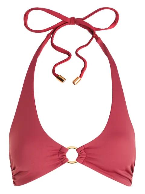 Sorrento ring-detail halter-neck bikini top by AWAY THAT DAY