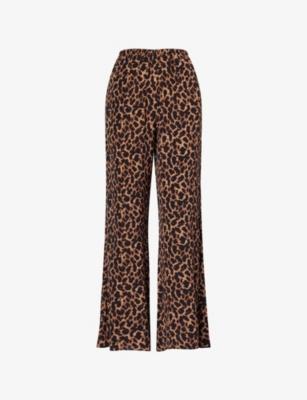 St Barts Leopard Print Woven Trousers by AWAY THAT DAY