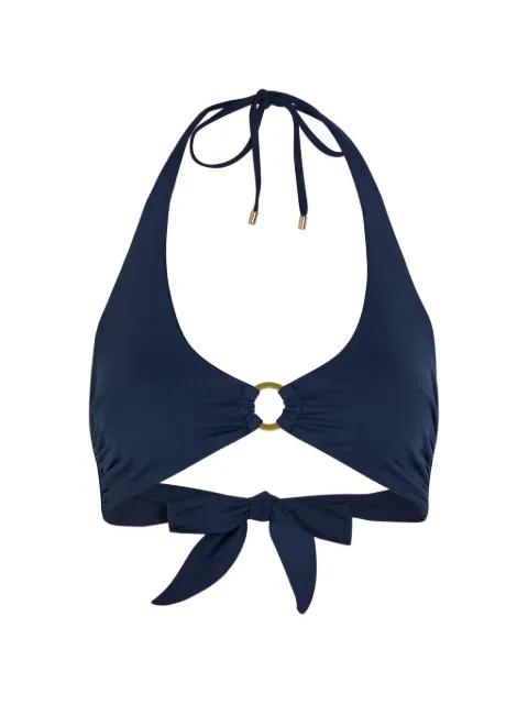 ring-detail halterneck bikini top by AWAY THAT DAY