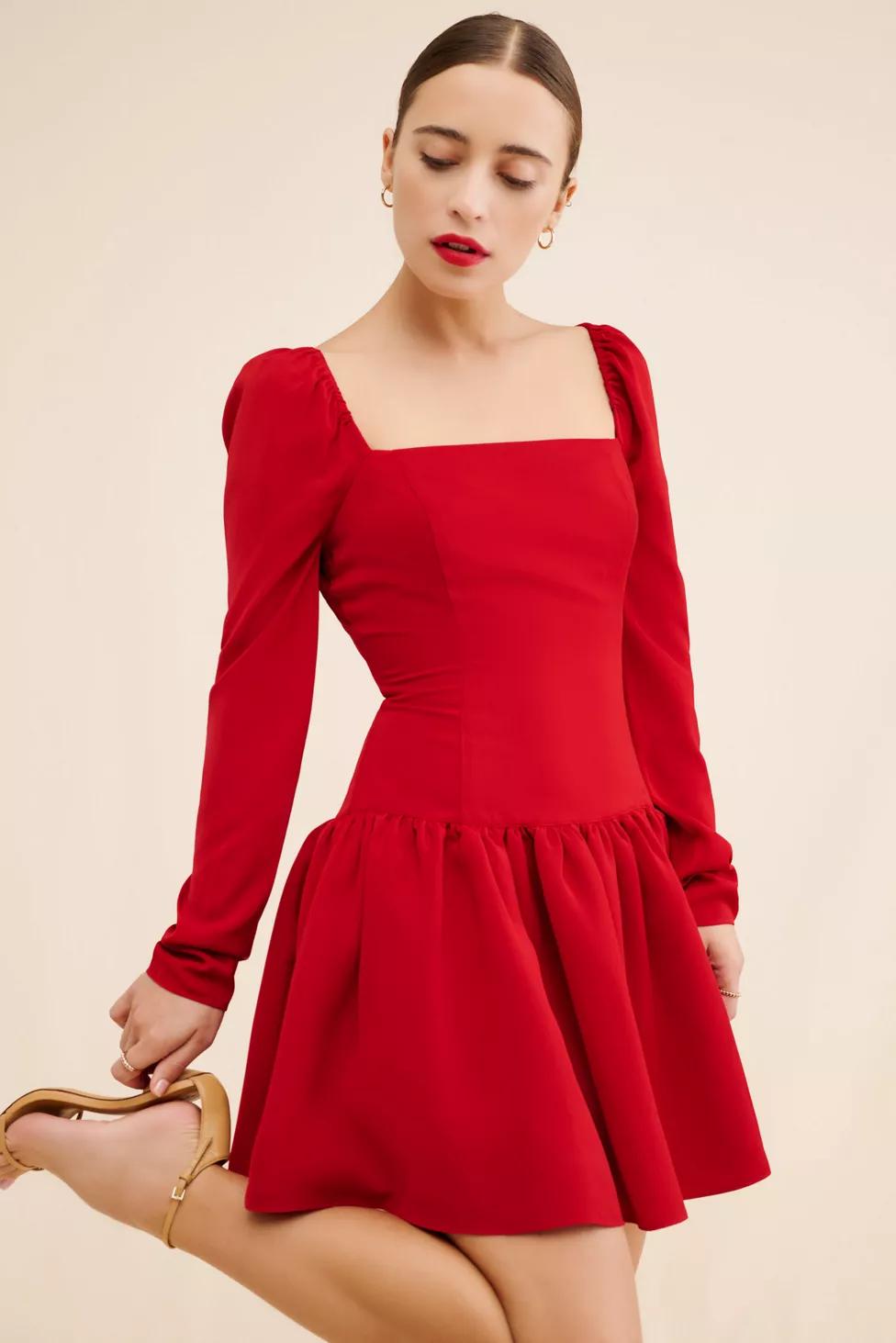 Awaylee Bow Back Drop Waist Mini Dress by AWAYLEE