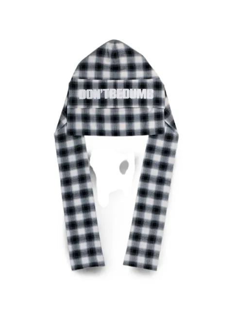 check-print graphic-print durag by AWGE