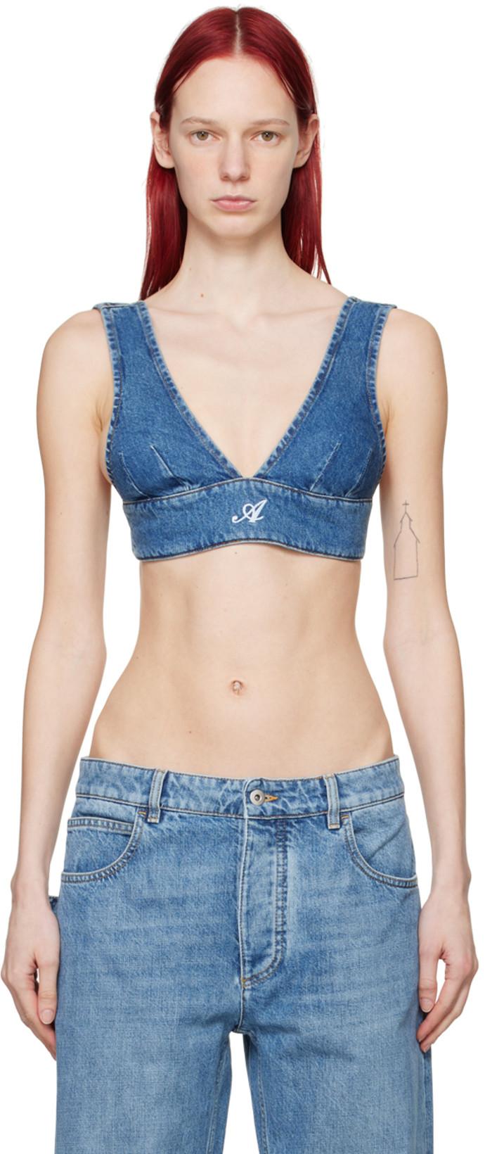 Navy Jules Denim Tank Top by AXEL ARIGATO