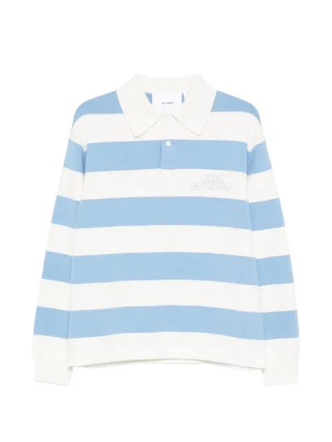Rey striped-pattern logo-embroidery polo sweater by AXEL ARIGATO