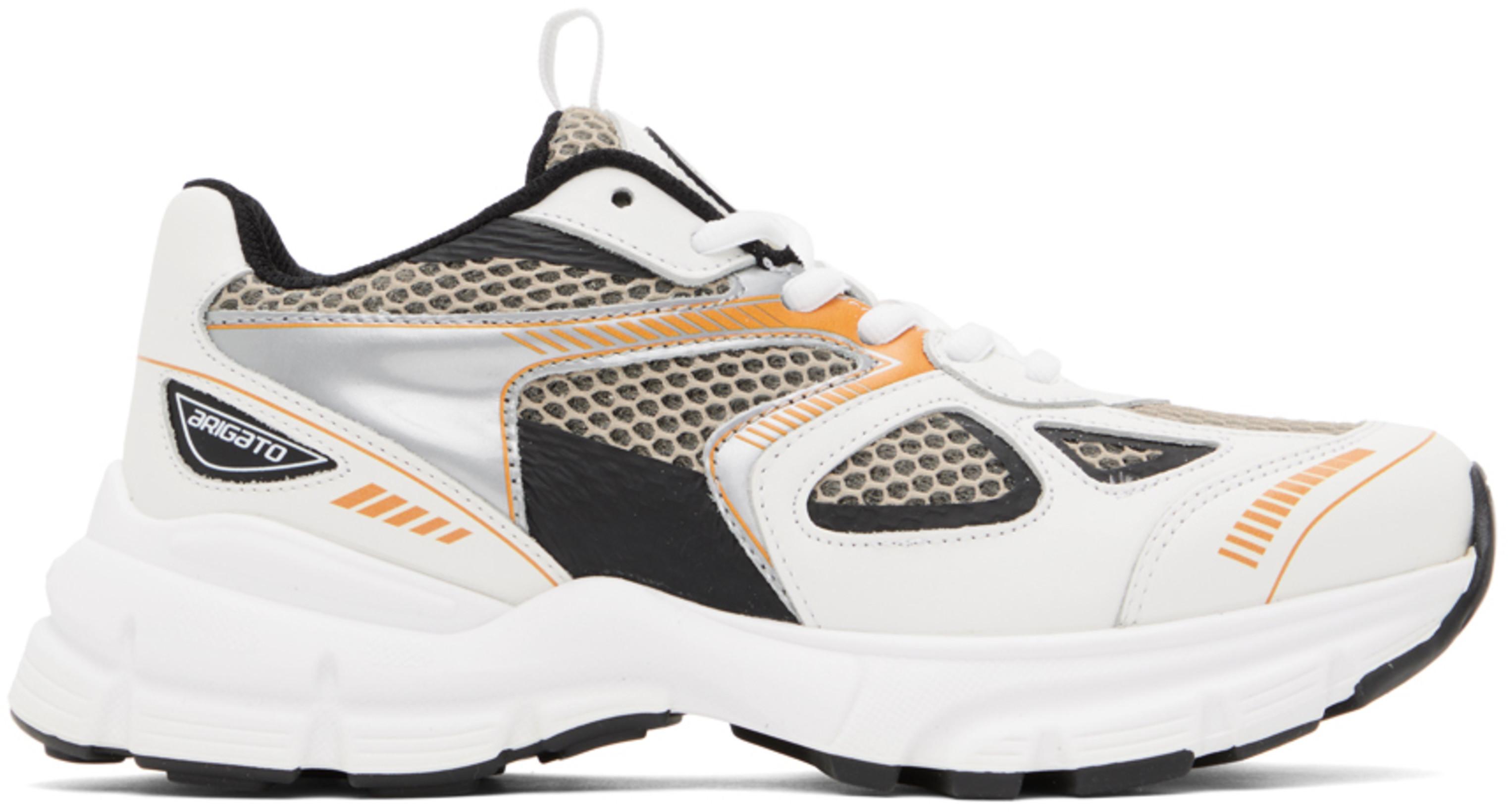 White & Black Marathon Sneakers by AXEL ARIGATO