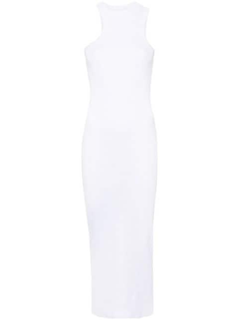 asymmetric ribbed midi dress by AXEL ARIGATO