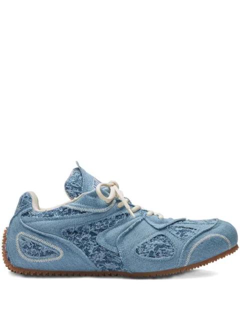 denim lace-up sneakers by AXEL ARIGATO