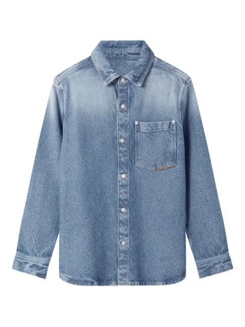 embroidered-logo denim shirt by AXEL ARIGATO