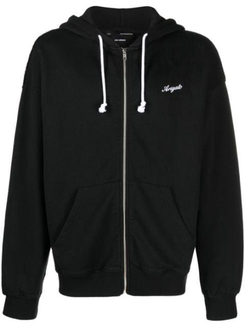 embroidered-logo zip-fastening hoodie by AXEL ARIGATO