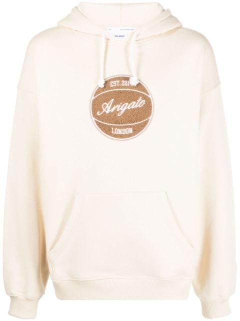 logo-appliqué organic cotton hoodie by AXEL ARIGATO
