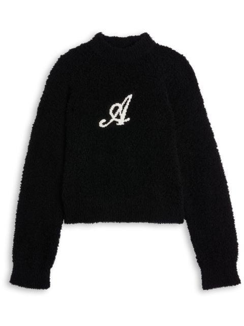 logo-intarsia brushed jumper by AXEL ARIGATO