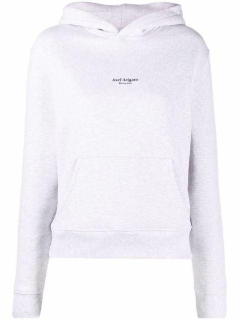 logo-print organic cotton hoodie by AXEL ARIGATO