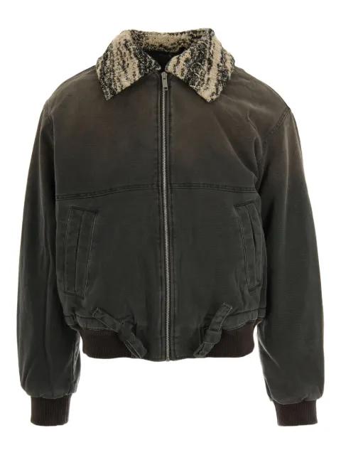 tweed-collar cotton bomber jacket by AXEL ARIGATO