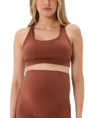 Women's High Impact with Easy-Release Breastfeeding Clips Racer Back Maternity & Nursing Sports Bra by AXK