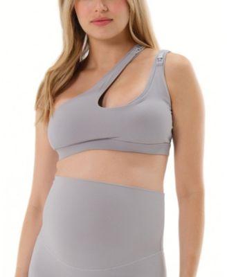Women's One-Shoulder with Easy-Release Breastfeeding Clips Cross Body Nursing Bra by AXK