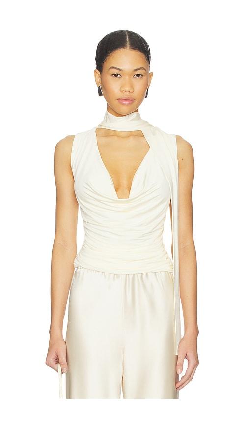 Aya Muse Brise Top in Ivory by AYA MUSE