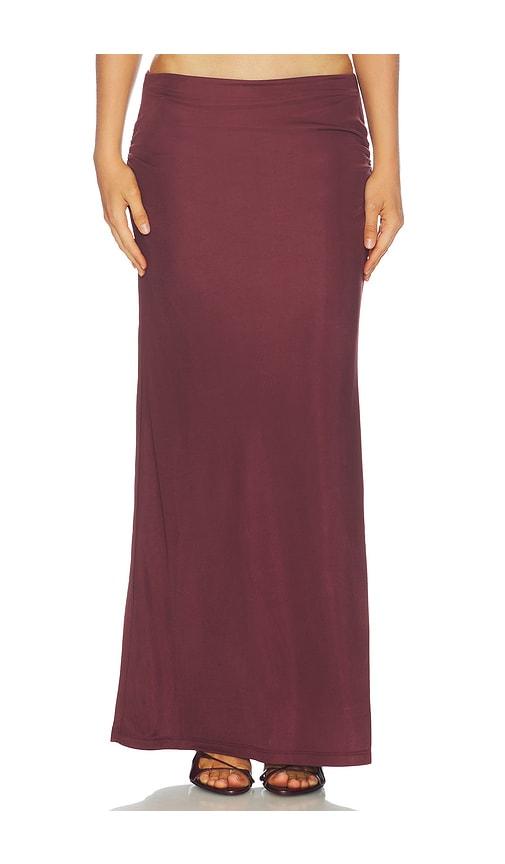 Aya Muse Kaima Skirt in Wine by AYA MUSE