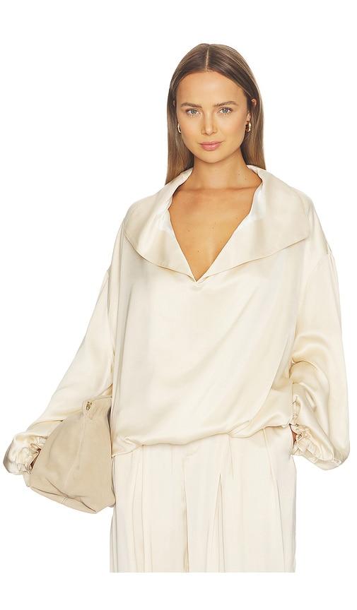 Aya Muse Lumara Top in Cream by AYA MUSE