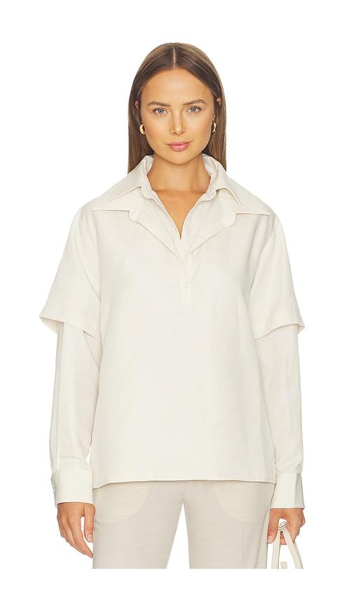 Aya Muse Nola Top in Cream by AYA MUSE