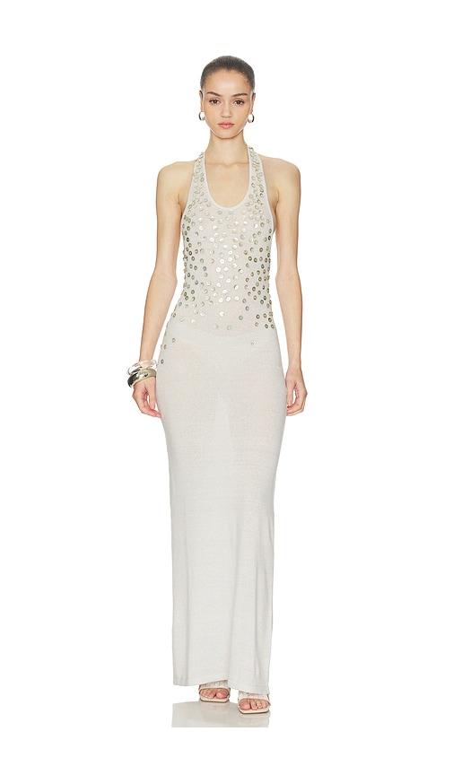 Aya Muse Oriel Maxi Dress in Grey by AYA MUSE