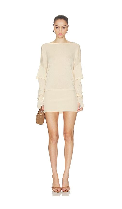 Aya Muse Rea Dress in Taupe by AYA MUSE