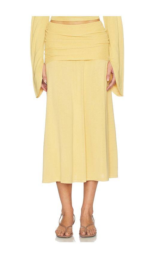 Aya Muse Rylin Skirt in Mustard by AYA MUSE