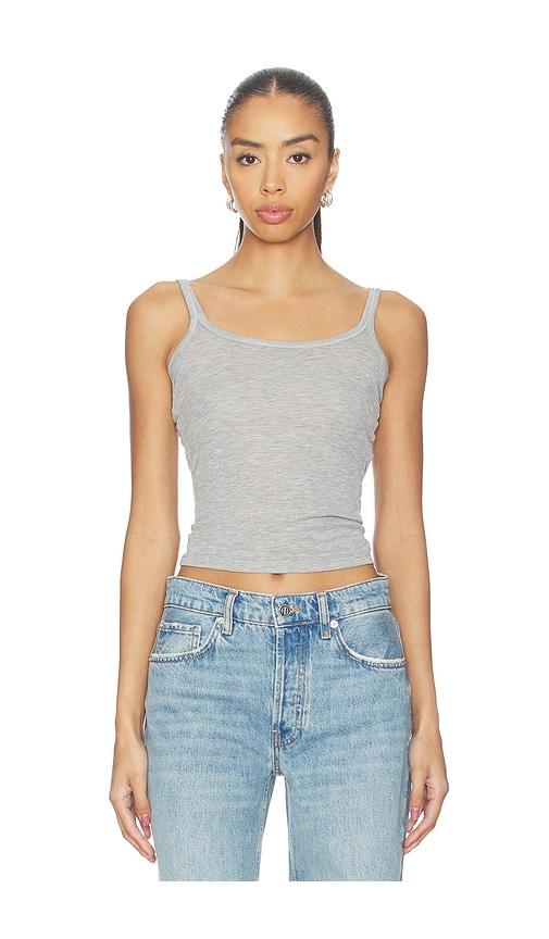 Aya Muse Scoop Tank in Grey by AYA MUSE