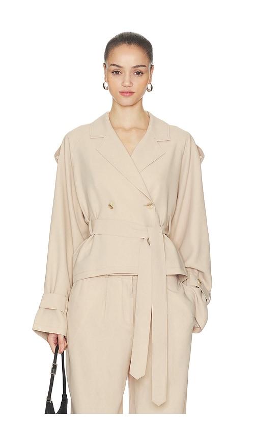 Aya Muse Soli Jacket in Beige by AYA MUSE