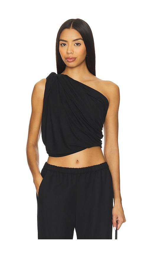 Aya Muse Twist Top in Black by AYA MUSE