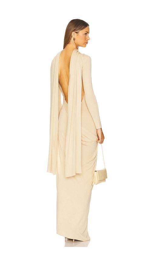 Aya Muse Vire Dress in Beige by AYA MUSE