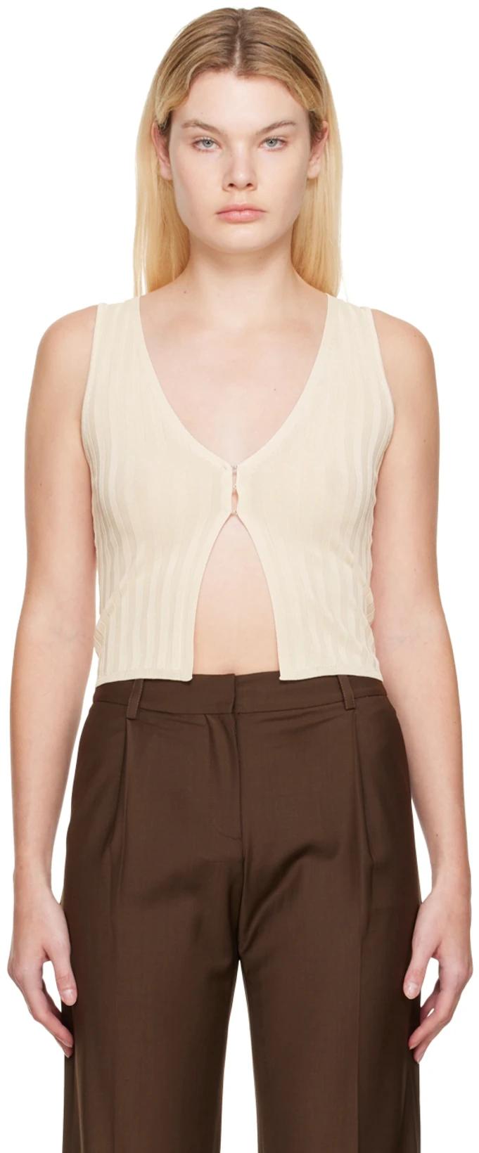 Beige Baobab Tank Top by AYA MUSE