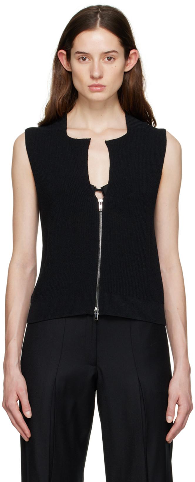 Black Mason Tank Top by AYA MUSE