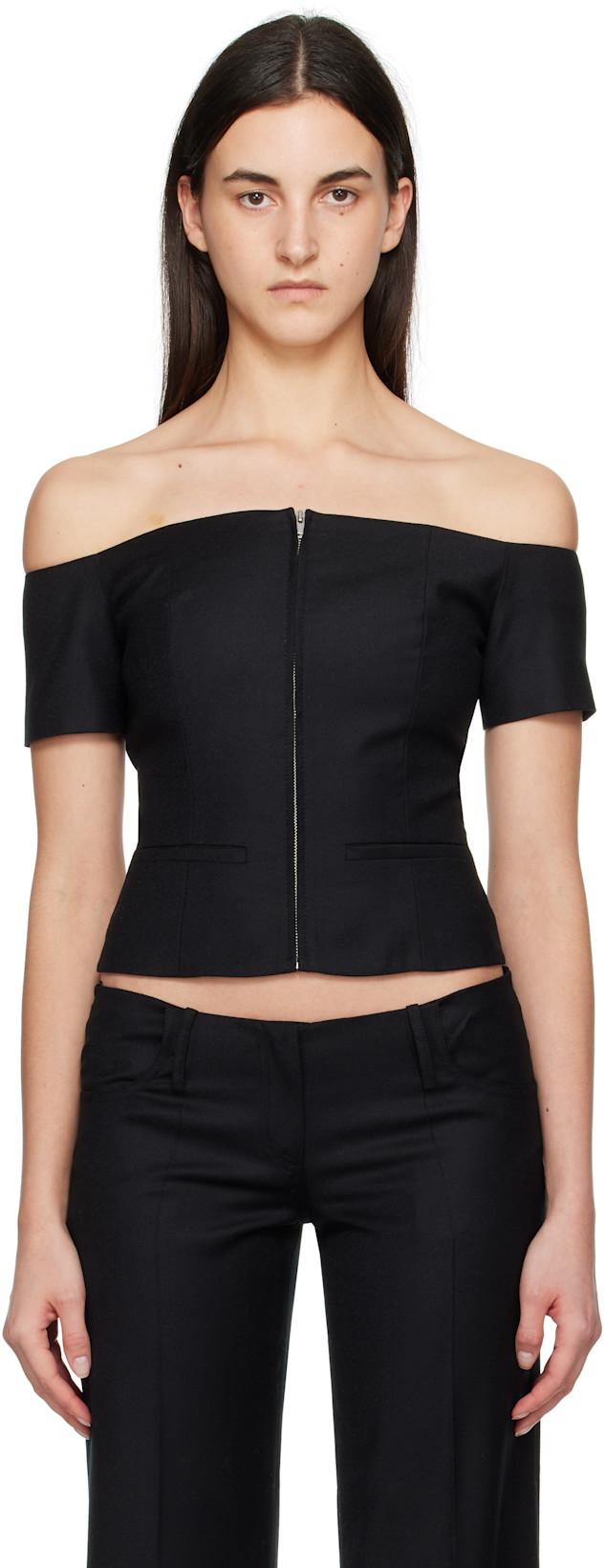 Black Vesta Top by AYA MUSE