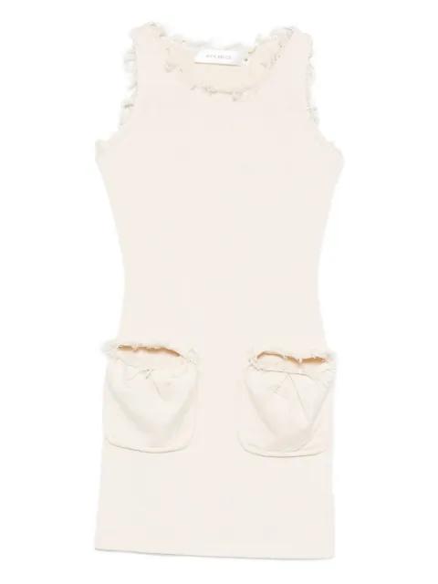 Fleur frayed-detail mini dress by AYA MUSE