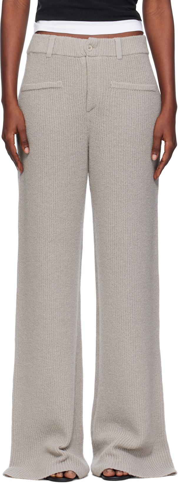 Gray Ele Trousers by AYA MUSE