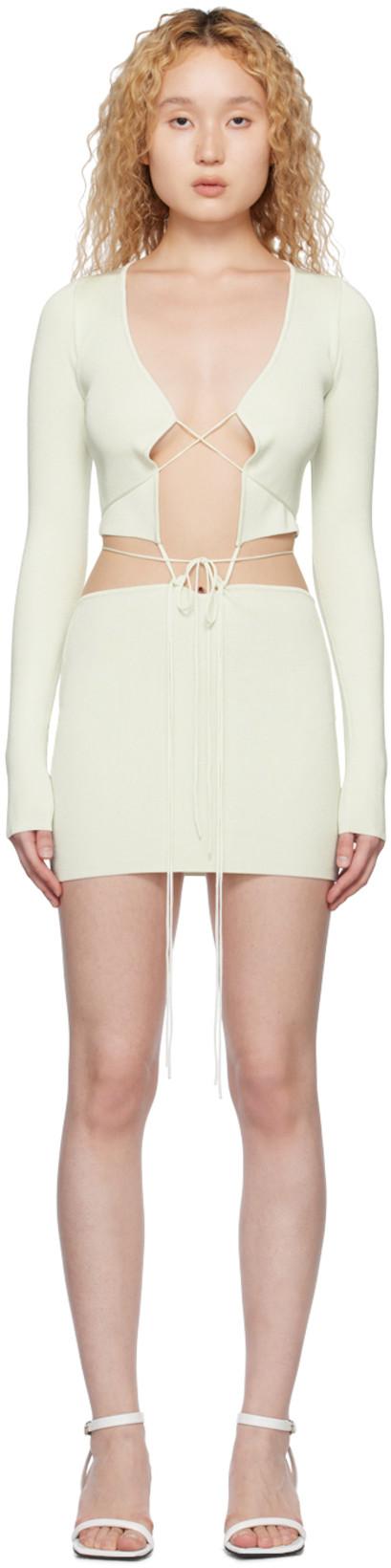 Off-White Cibari Minidress by AYA MUSE