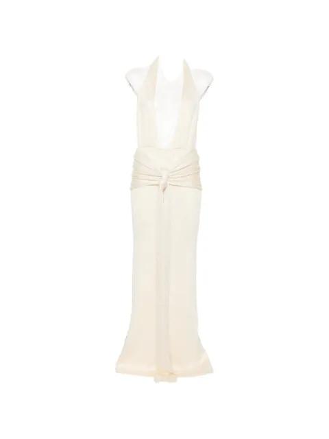 Sereia knotted-waist maxi dress by AYA MUSE
