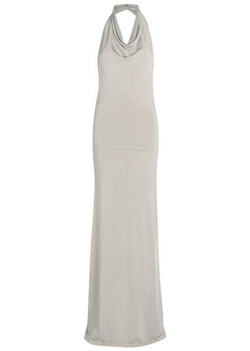 Sereno halterneck knit maxi dress by AYA MUSE