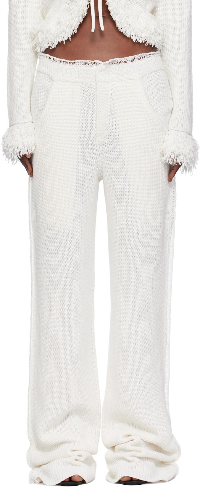 White Mello Trousers by AYA MUSE