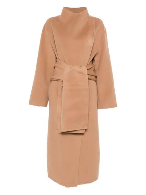 belted felted coat by AYA MUSE