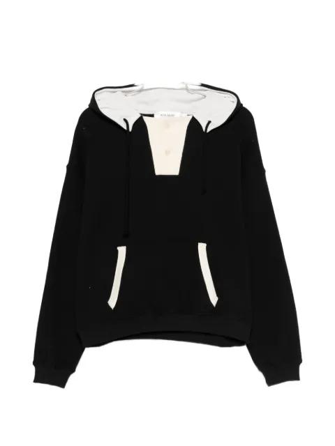 button-fastening hoodie by AYA MUSE