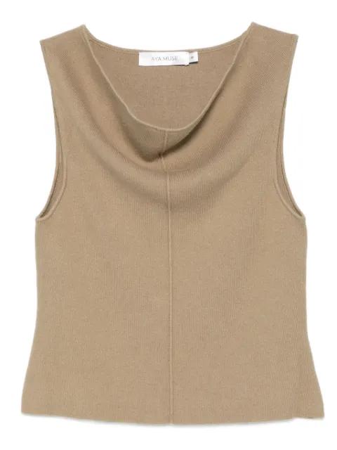 cowl-neck tank top by AYA MUSE