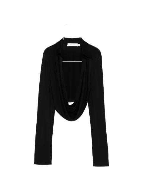 draped collared top by AYA MUSE