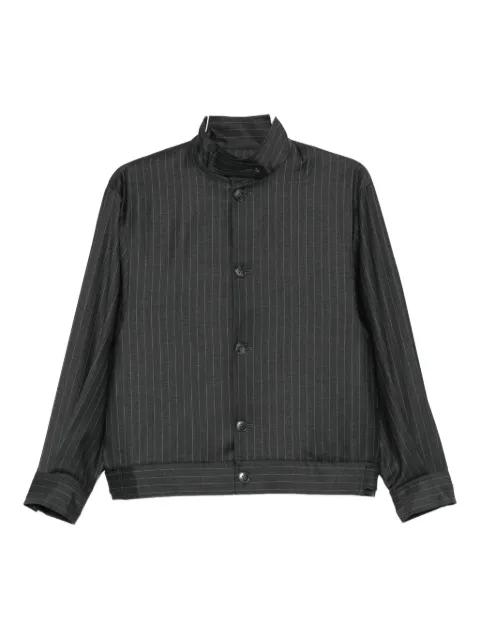 pinstriped bomber jacket by AYA MUSE
